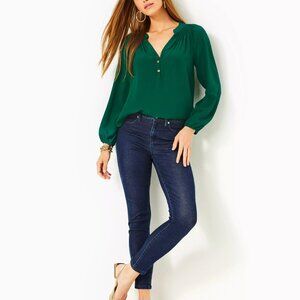 Lilly Pulitzer High Rise Skinny Jean Eagan plus size 16 NWT Bennet Wash